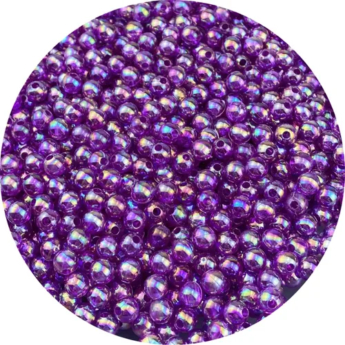 Miniatura 34 de 1000 piezas de cuentas redondas de acrílico de 6 mm, colores AB, cuentas espaciadoras redondas para aretes, pulseras, collares, llaveros, joyería