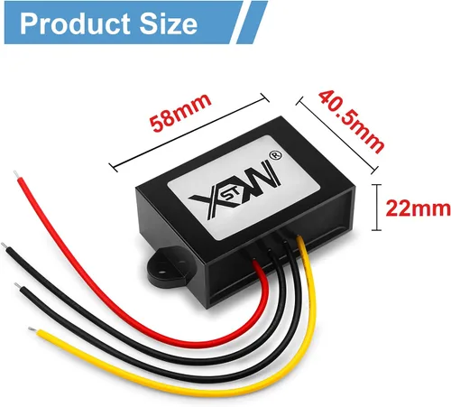 Miniatura 3 de Regulador de voltaje DC de 12 V a 13.8 V 5 A, 9 V-13 V a 13.8 V, módulo elevador, convertidor de impulso, adaptador de alimentación impermeable