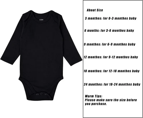 Miniatura 2 de hibshaby Baby Long Sleeve Bodysuit - Toddler Sleepers for Infant Unisex Boys Girls