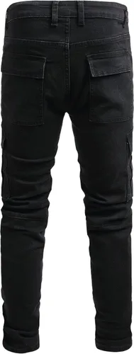 Miniatura 3 de JUNBAOSS Jeans ajustados para hombre, elásticos, rasgados, ajustados, para hombre, pierna recta, cómodos, con cintura flexible, pantalones casuales