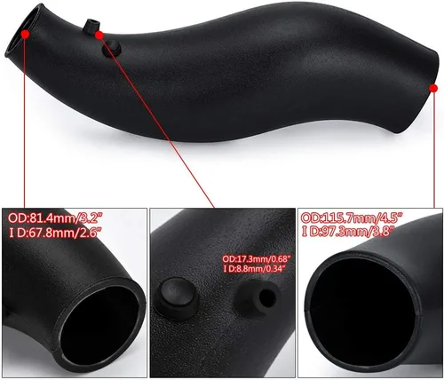 Miniatura 5 de PTNHZ Cuello azul 4.5 "/115 mm coche de alto flujo de entrada de aire frío filtro de aire de admisión de energía Sistema de entrada de aire
