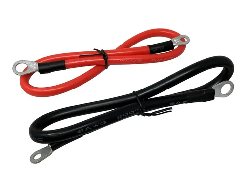 Tetra-Teknica MotoBasics Series BI-01 - Juego de cables inversores de batería, 21 pulgadas, alambre de cobre estañado trenzado 6AWG