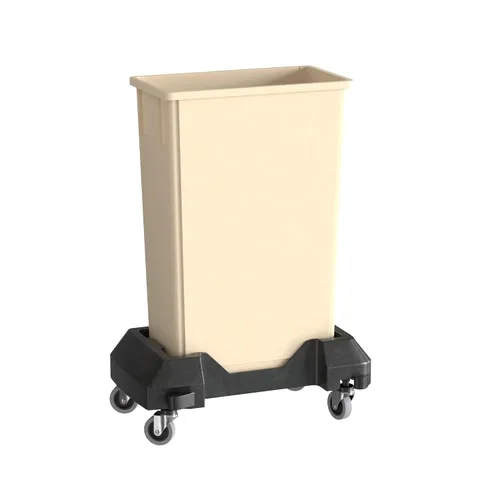 Miniatura 28 de Bote de basura Slim Jim negro de 23 galones con carrito