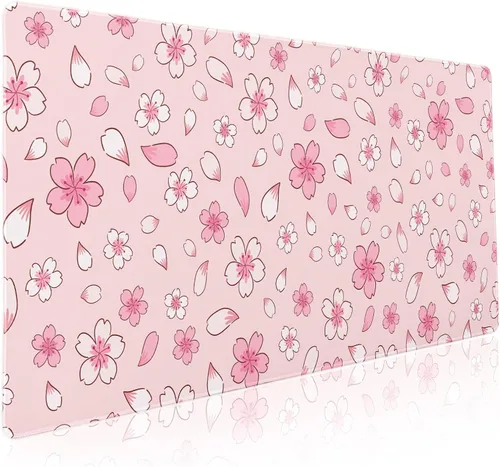 Miniatura 51 de Alfombrilla de mouse negra estética vintage para juegos botánicos, extendida, bonita planta verde bosque, naturaleza, floral, grande