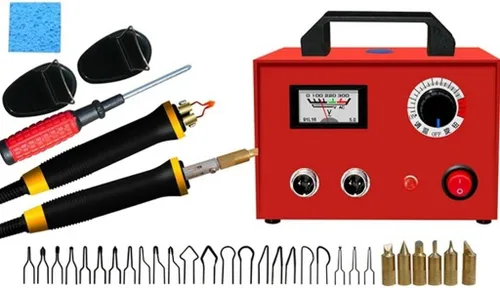 Miniatura 3 de ele ELEOPTION Kit de herramientas de manualidades de doble boca para pirografía de 110 V, kit de máquina de pirografía láser multifunción con 2 110V