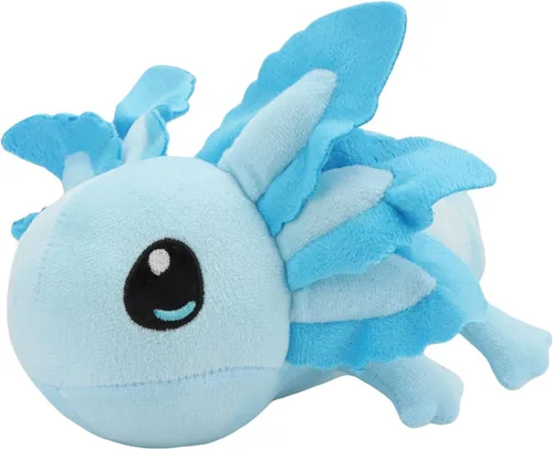 Miniatura 3 de Peluche realista de ajolote azul de 17.7 pulgadas, suave y largo animal de peluche de salamandra, lindo peluche de anfibio para niños, niñas, niños