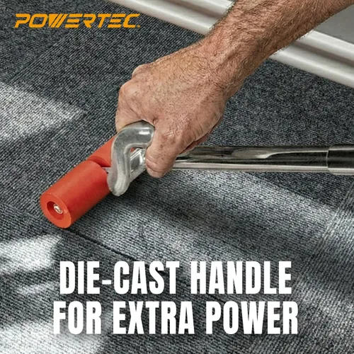 Miniatura 4 de POWERTEC Rodillo Extensible para Piso y Pared para Pisos de Vinilo, Rodillo para Azulejos y Linóleo con Mango Extensible de 17" a 27", 7.5" de Ancho