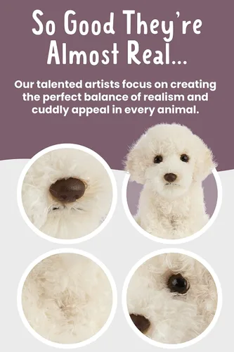 Miniatura 4 de Living Nature Labradoddle Cachorro Animal de Peluche Perro Peludo Animal Regalo de Juguete Suave para Niños 6 pulgadas