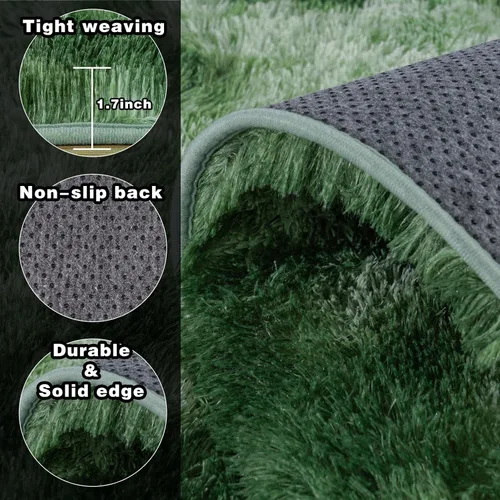 Miniatura 125 de Alfombras de área de 8x10 para sala de estar, alfombra shaggy grande ultra suave y esponjosa para dormitorio, alfombras de felpa mullida Blanco crema