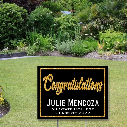 Miniatura 4 de Congratulations Class of 2024 Graduate Personalized Yard Sign with Metal Stake, Custom Graduation Party Personalized Lawn Sign