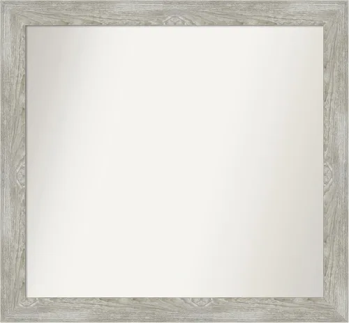 Miniatura 380 de Amanti Art Espejo de baño gris para sobre el fregadero, 31 x 48 pulgadas, espejo de tocador rectangular estrecho de color gris, marco de madera