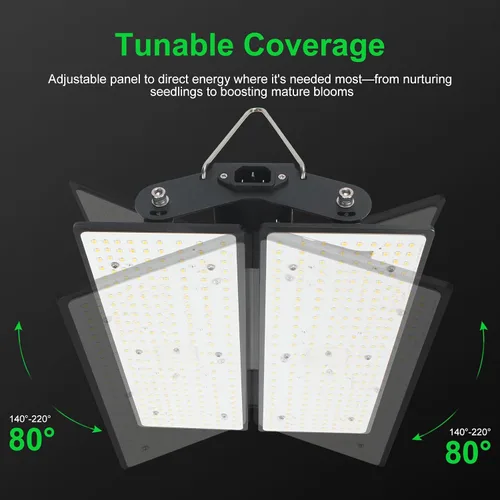 Miniatura 6 de La luz LED de cultivo de plantas de 100 W cumple con los requisitos de crecimiento de las plantas, diseño ajustable multiángulo, colgante adecuado