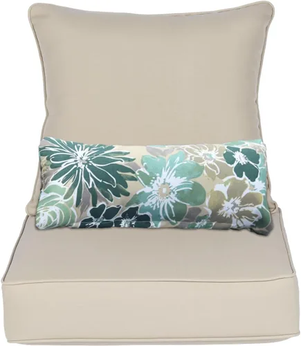 Miniatura 10 de Aoodor Cojín para silla de exterior, 22 x 24 pulgadas, resistente al agua, resistente a la decoloración, cojines de asiento de patio con funda