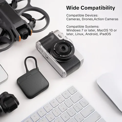 Miniatura 7 de PGYTECH CreateMate - Mini lector de tarjetas SD para Pocket 4, lector de tarjetas SD 4.0/Micro SD 2 en 1 de alta velocidad con almacenamiento