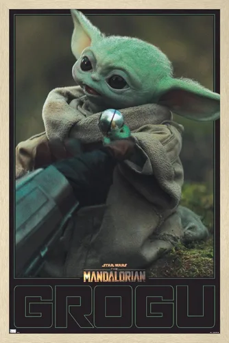 Miniatura 7 de Trends International Star Wars: The Mandalorian Season 2 - Póster de pared Grogu, 22.4 pulgadas de largo x 14.7 pulgadas, versión enmarcada