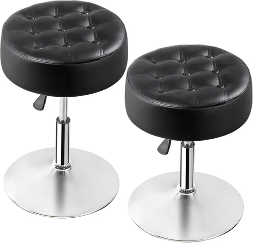 Miniatura 10 de SUPER DEAL Taburetes de tocador para maquillaje, silla otomana de tocador con altura ajustable y giro de 360° para sala de maquillaje, dormitorio