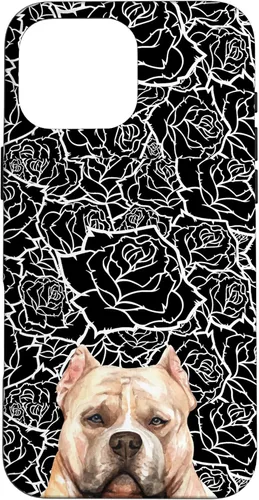Miniatura 19 de American Bulldog Bully Dog Rose Flower Black White Pattern Case for iPhone 17