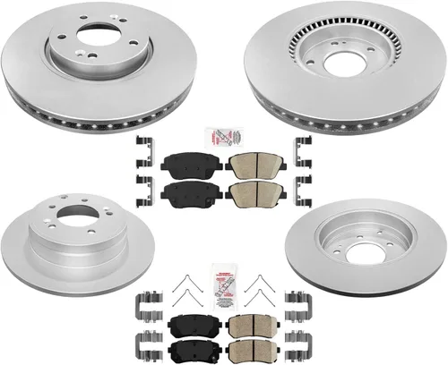 F&R Rotores de freno de disco Piezas de repuesto para 16-2020 Kia Optima Hybrid W Freno de estacionamiento manual