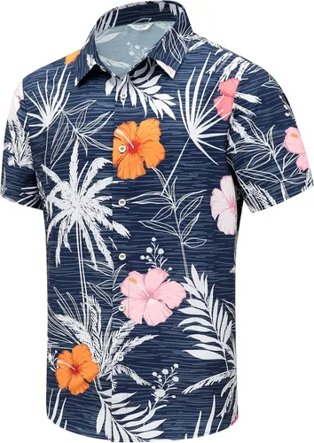 Miniatura 11 de SheLucki - Camisa hawaiana para hombre, unisex, de manga corta, con botones, para la playa y el verano, ropa casual estampada con sombra de palmas