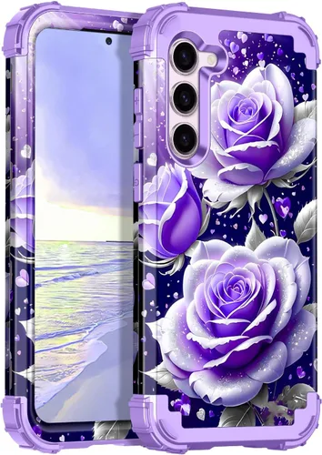 Miniatura 10 de Casetego Funda compatible con Galaxy S21 5G, tres capas, resistente, a prueba de golpes, protección completa, policarbonato duro y TPU suave