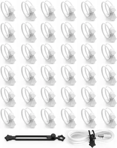 Miniatura 11 de Cierre rápido: bridas de silicona reutilizables, organizador de cables para cables de carga, cables de datos y cables de computadora, correas