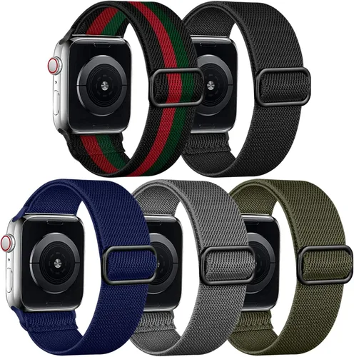 Miniatura 9 de Adorve Correa elástica compatible con Apple Watch Bands Ultra 3/2/1 de 49 mm, 46 mm, 45 mm, 44 mm, 42 mm, 41 mm, 40 mm, 38 mm, para hombres