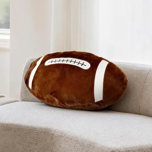 XGOPTS Almohada de fútbol con temática deportiva de fútbol, cojín redondo con forma de fútbol, almohadas decorativas suaves para decoración de