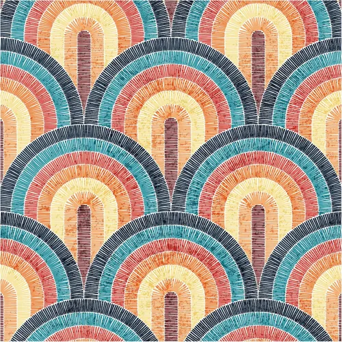 Rainow - Papel tapiz colorido en forma de arco para despegar y pegar, papel de pared temporal autoadhesivo decorativo para habitación de niños,
