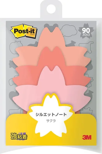 Miniatura 8 de Post-it SSS-YA2 Notas adhesivas fuertes, diseño de silueta, hortensia 2.7 x 2.7 pulgadas (2.717 x 2.717 in), 30 hojas x 3 almohadillas