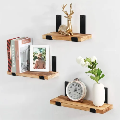 Miniatura 5 de Paquete de 20 soportes de estante de labio J de 5.5 pulgadas de largo x 4 pulgadas de alto x 1.5 pulgadas de ancho, soportes de estante de pared