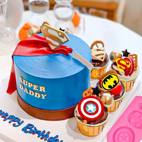 Miniatura 5 de Molde de silicona de superhéroe, 2 moldes para fondant, moldes de caramelo y chocolate
