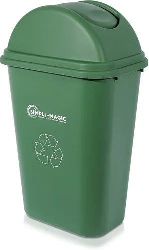 Miniatura 13 de SIMPLI-Magic - Cubo de basura de 16 galones (60L) con dos compartimentos, cubeta de basura para cocina con contenedores para residuos y reciclaje