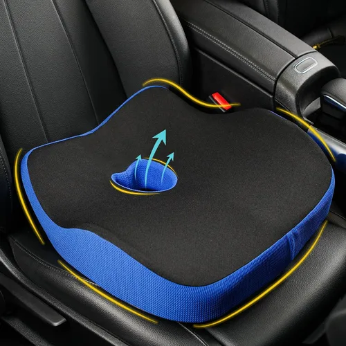 Miniatura 15 de Cojín de asiento de coche: cojín ergonómico de espuma viscoelástica para aliviar el dolor de ciática, almohada de asiento de conducción más grande