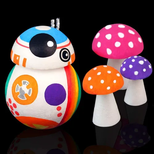 Miniatura 2 de Crafare Bolas de espuma de 3.15 pulgadas para manualidades, paquete de 12 bolas de espuma de poliestireno blanco para proyectos de ciencias