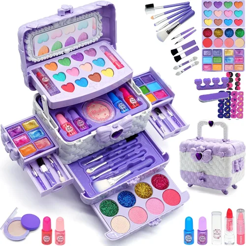 Juegos de maquillaje para niñas – Kit de maquillaje para niñas, juguetes para niñas, maquillaje para niñas, los mejores juguetes para niñas, kit de
