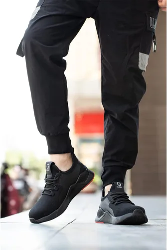Miniatura 7 de ulogu Zapatos de punta de acero para hombres y mujeres, zapatos de techo ligeros e impermeables, zapatos deportivos de trabajo industrial