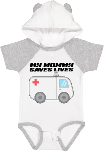 Miniatura 5 de inktastic My Mommy Saves Lives- Body para bebé de ambulancia