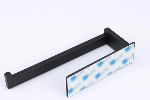 Miniatura 4 de Toallero de mano, fuerte anillo autoadhesivo para toalla de mano, barra de toalla de mano gruesa de acero inoxidable SUS304, sin perforación, Negro