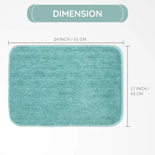 Miniatura 2 de RAJRANG - Alfombra de baño antideslizante para baño, 17 x 24 pulgadas, suave, absorbente, lavable, alfombra para puerta, decoración del hogar