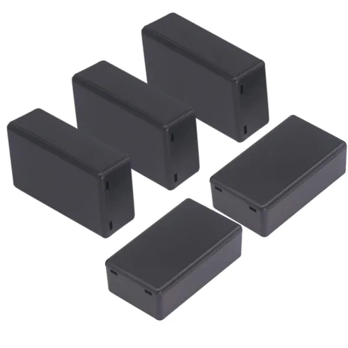 Miniatura 17 de Zulkit 12 cajas de proyecto de plástico ABS para proyectos eléctricos, caja de conexiones de energía, color negro, 1.97 x 1.10 x 0.59 pulgadas