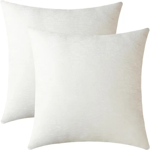 Miniatura 61 de Jeneoo - Fundas de almohada decorativas rojas brillantes de chenilla suave, fundas de cojín cómodas y sólidas para sofá de sala de estar