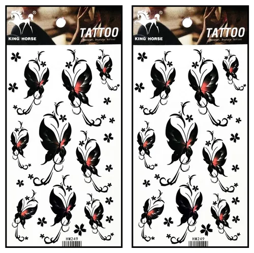 Miniatura 8 de Tatuajes de 2 hojas de hermosas flores de rosa morada, ancla de paloma, tatuajes temporales, calcomanías de tatuajes falsos para cuerpo, brazo