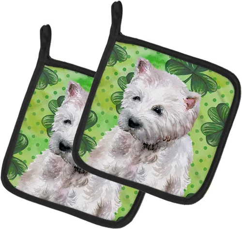 Miniatura 230 de Caroline's Treasures BB9655PTHD - Juego de soportes para ollas de cocina resistentes al calor, almohadillas calientes para horno, 7 1/2 x 7 1/2