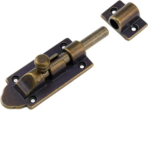 Bronce latón antiguo barril cerrojo cerrojo 4 pulgadas cerradura deslizante seguridad deslizante con tornillos Hardware