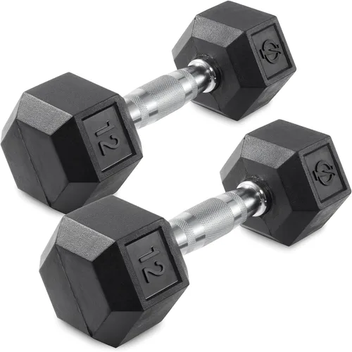 Miniatura 13 de Philosophy Gym Mancuernas hexagonales con revestimiento de goma, pares