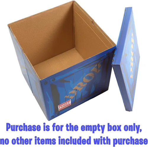 Miniatura 4 de CAMP LINER Caja para ocultar el botín – Gran caja de cartón de 14”x14”x14” Divertido cubo de decoración para fiestas y almacenamiento, montaje