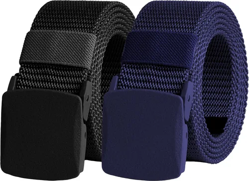 Miniatura 34 de UNGGJKB Men's Tactical Belt, Nylon Casual Elastic Belt, Work Belt That Can Be Cut And Adjusted