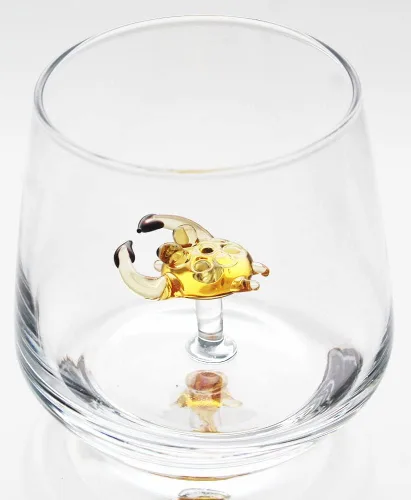 Miniatura 3 de Taza de vidrio 3D con bonita figura de animal en el interior, figura de cangrejo de vidrio soplado a mano en el interior, vaso sin tallo para vino