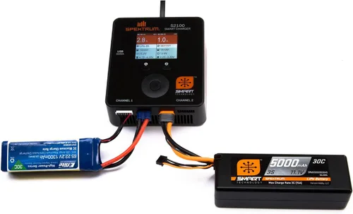 Miniatura 4 de Spektrum Batería inteligente RC LiPo: 5000mAh 3S 11.1V 30C con conector IC3 (compatible con EC3), estuche rígido, SPMX50003S30H3, negro