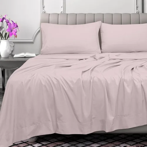 Miniatura 2 de Royale Linens Sábana encimera de 300 hilos 100% algodón peinado de fibra larga - Super suave - Sábanas superiores - Sábana encimera Cal King